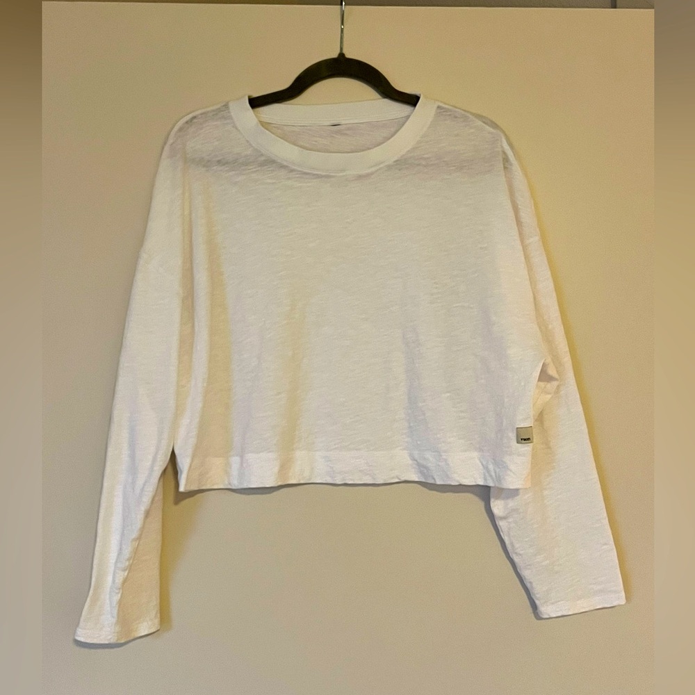 Vuori long-sleeve sundown tee in white XS